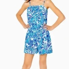 Lilly Pulitzer Girls Jaycee Romper, Size 12/14 XL