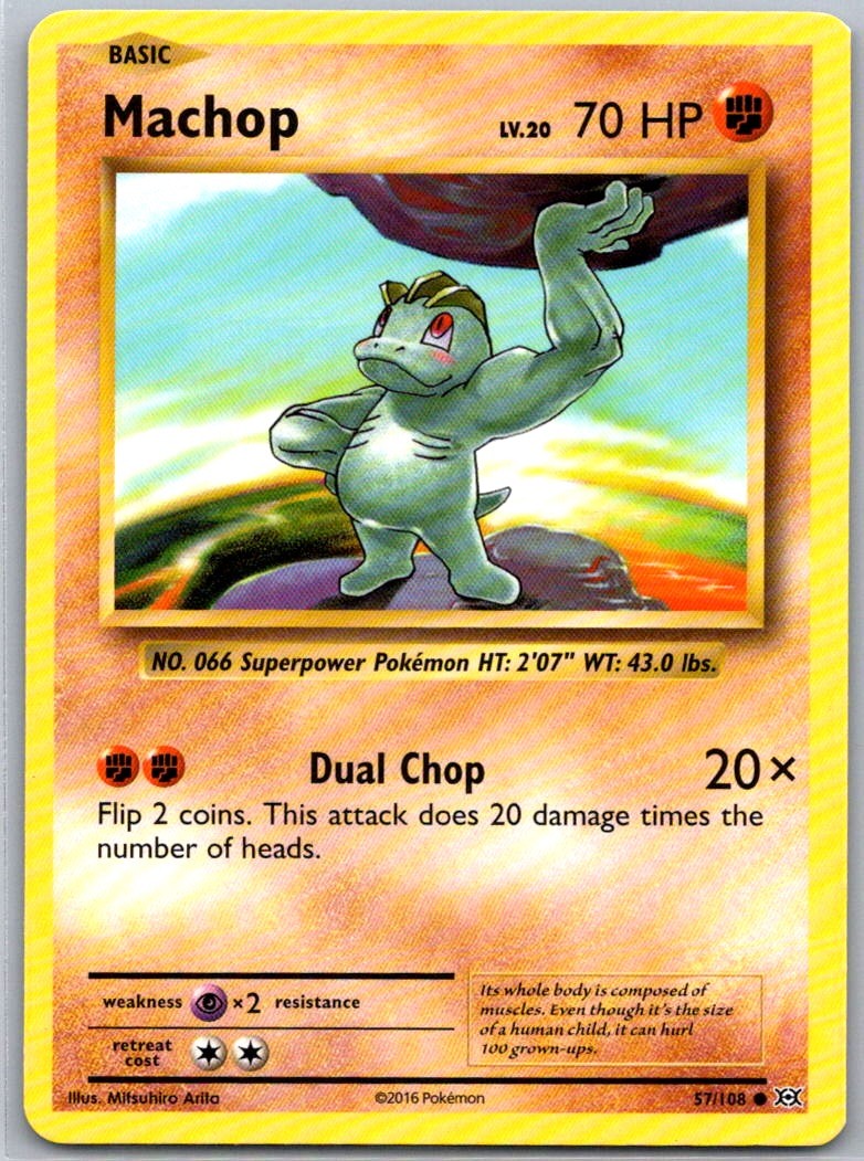 Machop 57/108 XY - Evolutions Common Normal NM