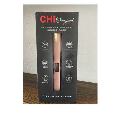 CHI Original Digital Flat Iron 1.25'' Ceramic Plates Pink LCD Ionic Dual Voltage
