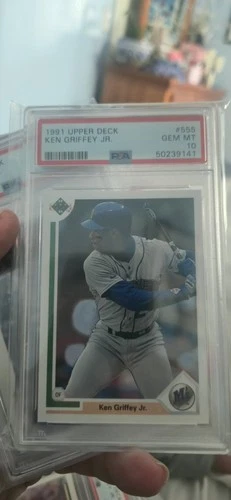 1991 UPPER DECK #555 KEN GRIFFEY JR PSA 10 GEM MINT SEATTLE MARINERS HOF