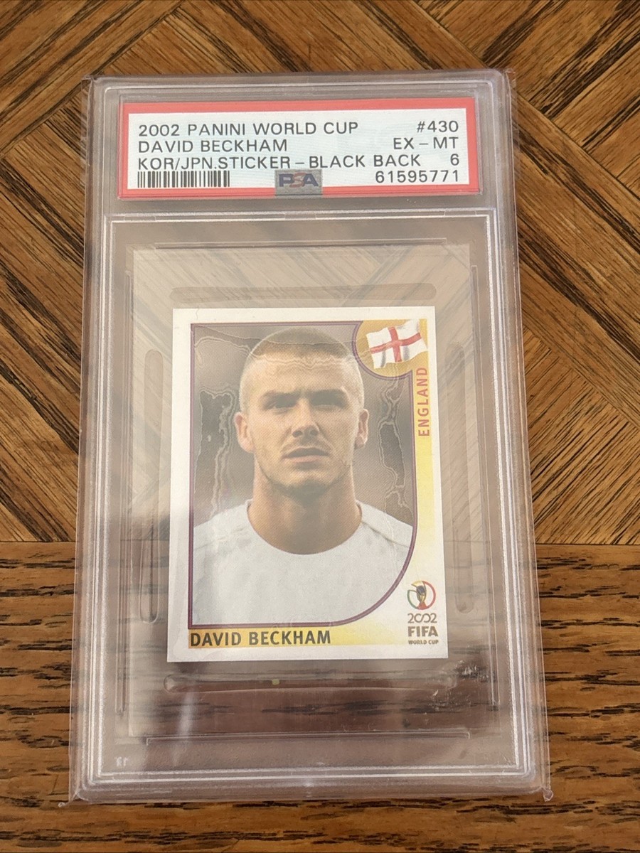 BLUE BACK Sticker DAVID BECKHAM WC JAPAN/KOREA 2002 Panini
