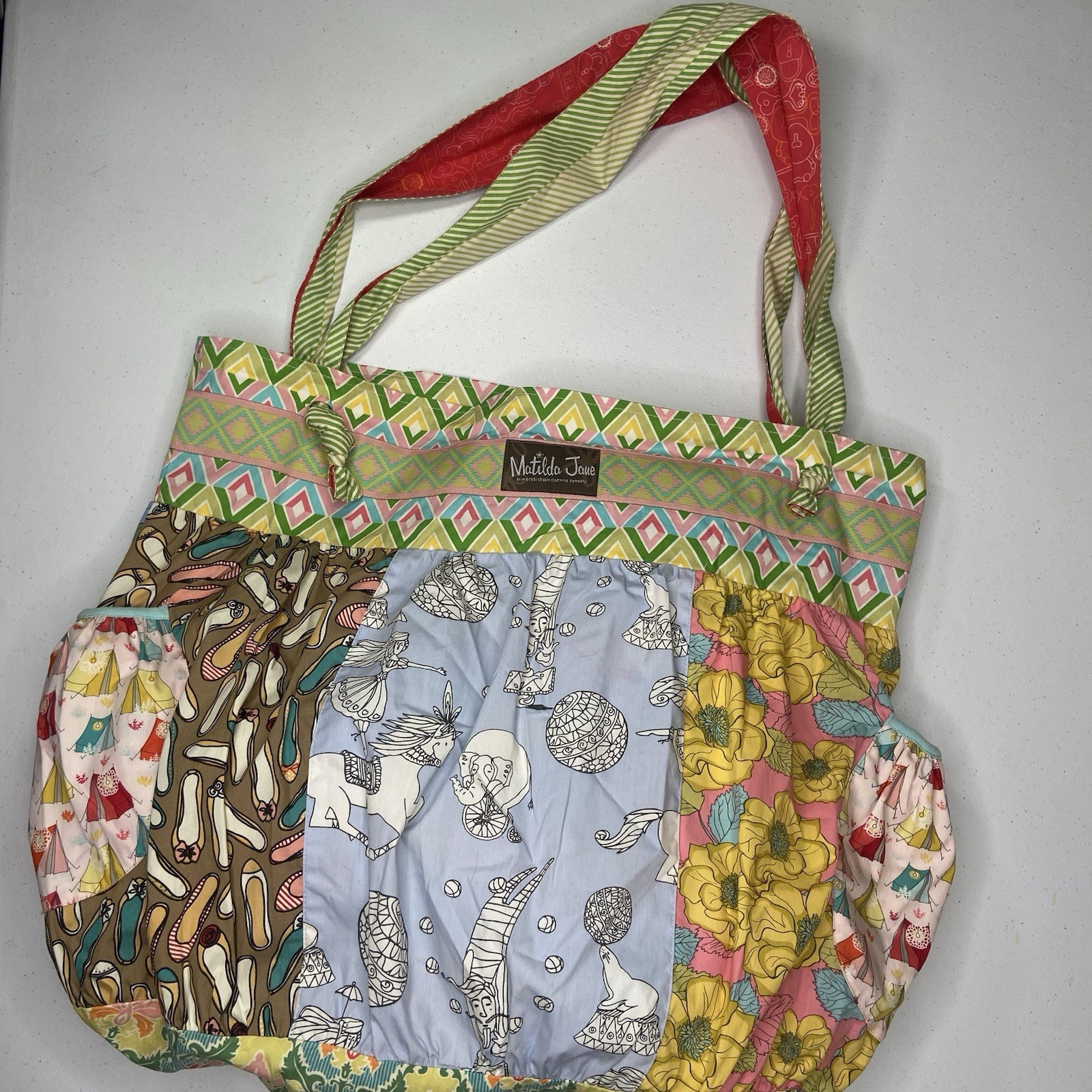 Matilda Jane Large Patchwork Reversible Hobo Shou… - image 1