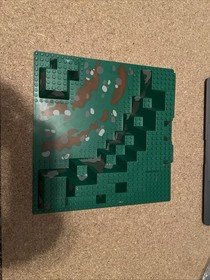 LEGO Baseplate Raised 32x32 Canyon w/ Brown Dirt & Gray Rocks 6024px4 RARE 6079