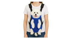 Dog Backpack Carrier, Adjustable Pet Front Carriers, Legs Out Carrying Sling ...