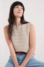 Seasalt Women's Regular Tepel Knitted Vest Chalk