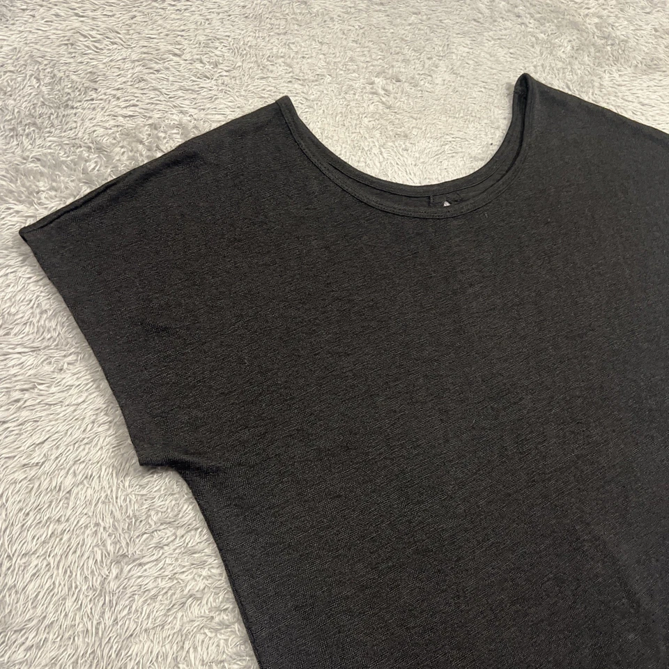 Блузка женская Lane Bryant 14/16 черная с отверстием под ключ разделенная сзади льняная смесь топ - Изображение 2 из 4