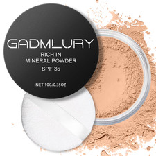 Mineral Powder Foundation, SPF 35, Sunscreen Lightweight Loose Powder, Skin-Impr