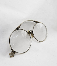 ANTIQUE PINCE NEZ EYEGLASSES GOLD FILLED ORNATE WIRE RIM EDWARDIAN COLLECTIBLE