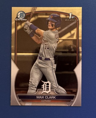 2023 Bowman Draft Max Clark 1st Bowman Chrome #BDC-76 Tigers Prospect