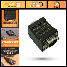 LED Link Signal Tester - RS-232 DB-9 Male to Female Adapter for Serial Communica