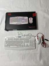 Redragon Gaming Essentials Keyboard/Mouse 2 In 1 Set Model S101W White/Red