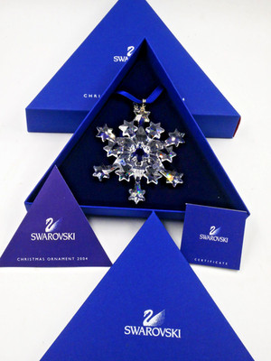 NEU Swarovski Kristall Weihnachten hängende Ornament Schneeflocke 2004 Box & Zertifikat 631562