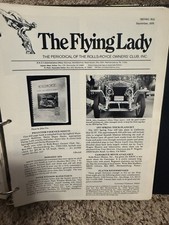 Vintage 1976-1978 Rolls-Royce Owners Club The Flying Lady Magazines Binder