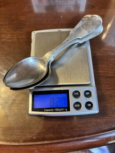 Sterling Silver 925 Set Of (6) Spoons 2.92 Ounces Or 82.7 Grams