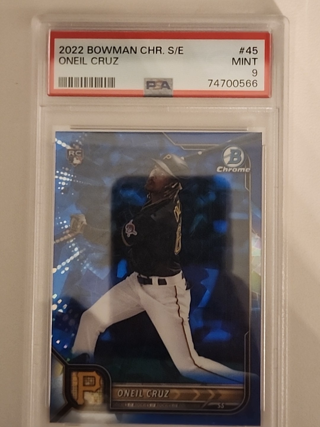 2022 Bowman Chrome Sapphire Oneil Cruz Rc #45 PSA 9 - POP 76