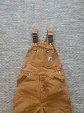 Carhartt Dungarees Bib Overalls Quilt Lined 32x32 Men 31” Waist Brown Small 6632