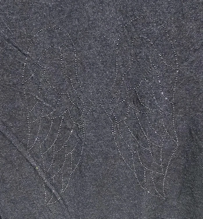 UNDERCOVER Cappotto Victoria's Secret con cappuccio e cerniera grigio antracite taglia XS strass ala angelo