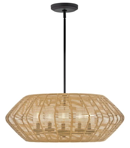 Hinkley Lighting 10385 Luca 5 Light 28"W Lisa McDennon Open Air - Black / Camel - Picture 4 of 9