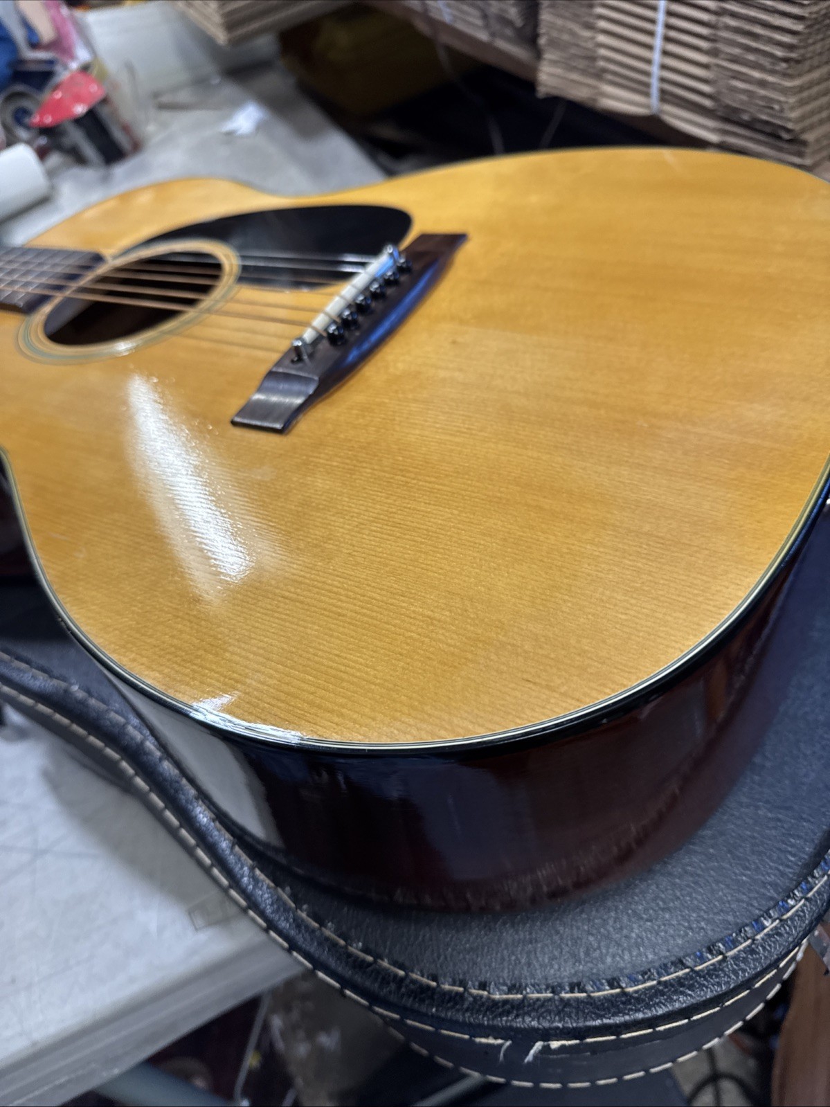 Vintage 1970's  1973 Takamine F-307  Acoustic Guitar Made In Japan NICE! +Case