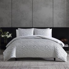 - King Duvet Cover Set, Soft Cotton Bedding with Matching Pillowcases, Button...