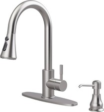 Kitchen Faucet with Soap Dispenser, 3 Modes Kitchen Faucet with Pull Down