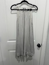 MinkPink Black And White Striped Halter Mini Dress SZ M