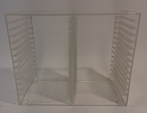 Vintage 1993 U.S. Acrylic Inc. Clear 20 CD Storage Rack Holder CDs | eBay