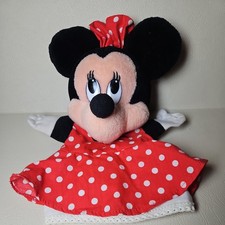 Vintage Mattel Disney Minnie Mouse Plush Hand Puppet Toy 1993 10"