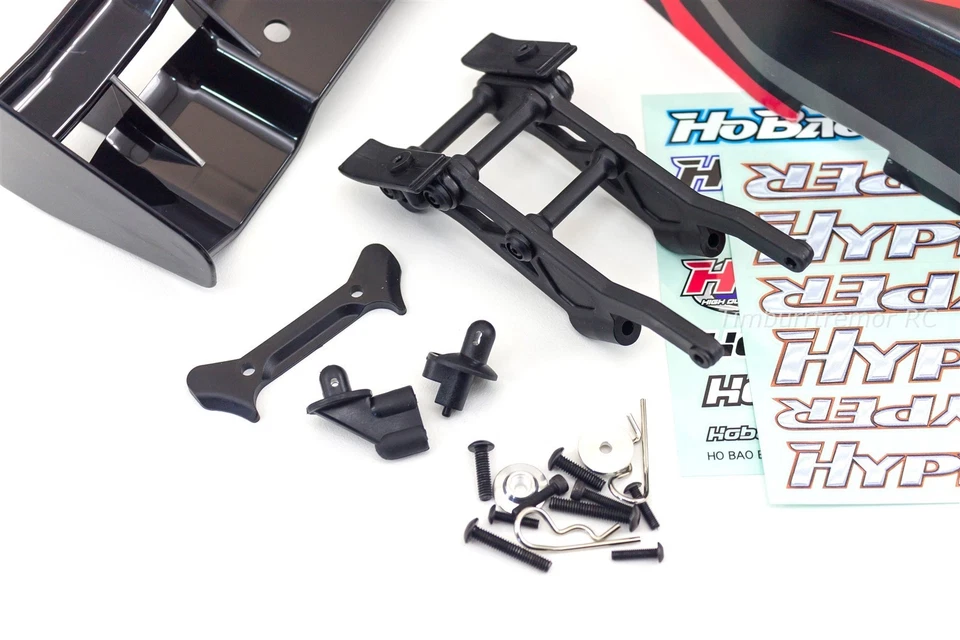 HoBao Hyper SS Nitro RTR Printed Black Body HD Wing Mounts & Decals 90042B Ofna - Image 2 of 3