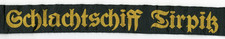 German WWII Naval Kreigsmarine Schlachtschiff Tirpitz Sailor Cap Tally