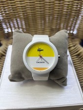 Lacoste Goa LC.46.1.29.2224 White Silicone Quartz Watch Women's EUC