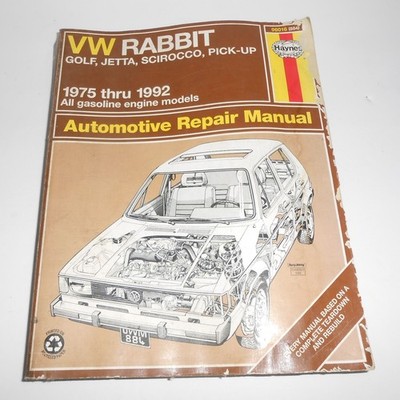 Haynes 884 Repair Manual VW Rabbit Golf Jetta Scirocco Pick-up 1975-1992 fr