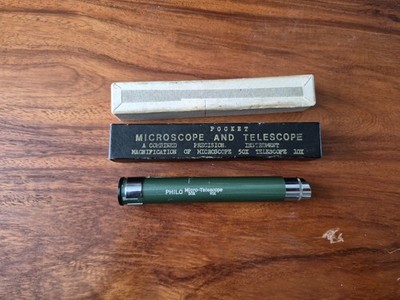  Vintage Philo Micro Teleskop 50x/10x Smooth Action, klare Optik OVP