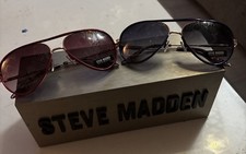 STEVE MADDEN SUNGLASSES TWO PAIRS ROSE GOLD PURPLE GOLD 57/14/135 BRAND NEW