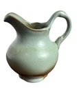 Vintage Frankoma Pottery Small Pitcher 4.5” Woodland Moss Blue 40A EUC