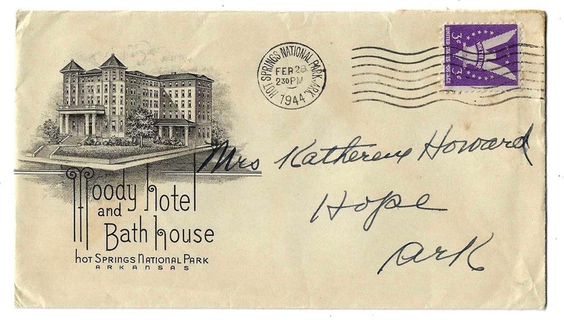 Moody Hotel & Bath House - Hot Springs National Park - Arkansas - 1944 Cover