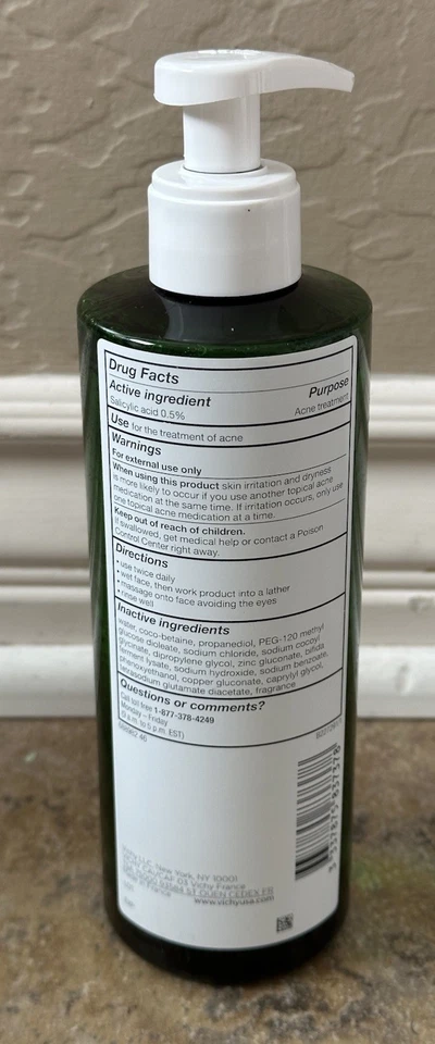 Vichy Normaderm Phytoaction 每日深层清洁凝胶 400 毫升/13.52 液量盎司 EXP 09/25 — 第 3/4 张图片