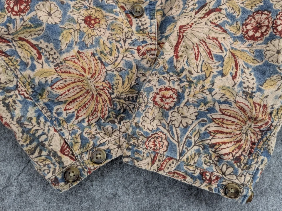 Polo Jeans Company Jacket Womens XL Floral Print Boho India Lightweight Casual - Image 4 of 4