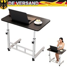 Laptoptisch Betttisch Notebooktisch Pflegetisch mit Rollen Höhenverstellbar 90cm