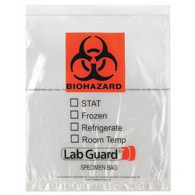 Medegen Medical Products 4916 Specimn Trnsprt Bag, 12x15'', Org/Clr, PK