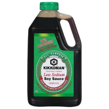 Kikkoman less sodium soy sauce, 40 oz ,Free shipping.