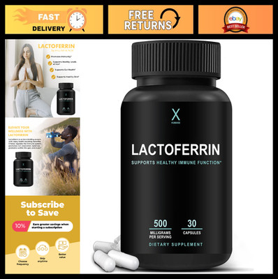 Lactoferrin 500mg - Immune Support Supplement, Gluten Free, Non-GMO, Iron Absorp