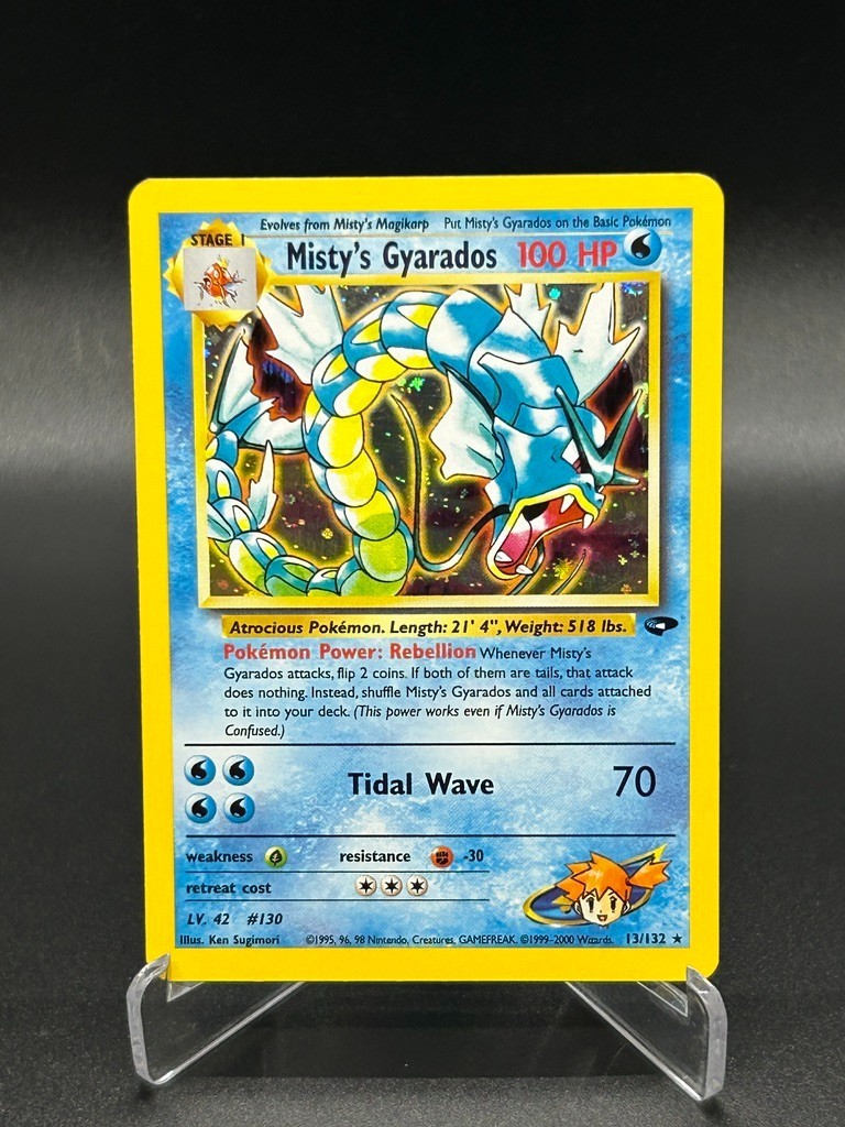 Misty's Gyarados Holo 13/132 Gym Challenge Pokemon Card 2000 WoTC