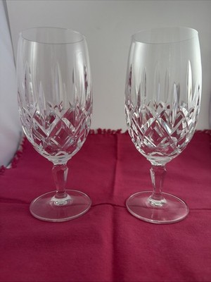 Gorham Lady Anne Crystal Ice Tea Glasses Vintage Set of 2