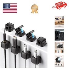 8-Pack Magnetic Cord Organizer Holders - Effortless Cable Management Solution