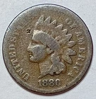 Indian Head Penny Lot of "1" VERY NICE 1880 GOOD OR BETTER°$ FREE SHIPPING $#V73