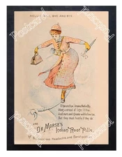Historic Dr Morse's Indian Root Pills Nellie Bly Advertising Postcard 1