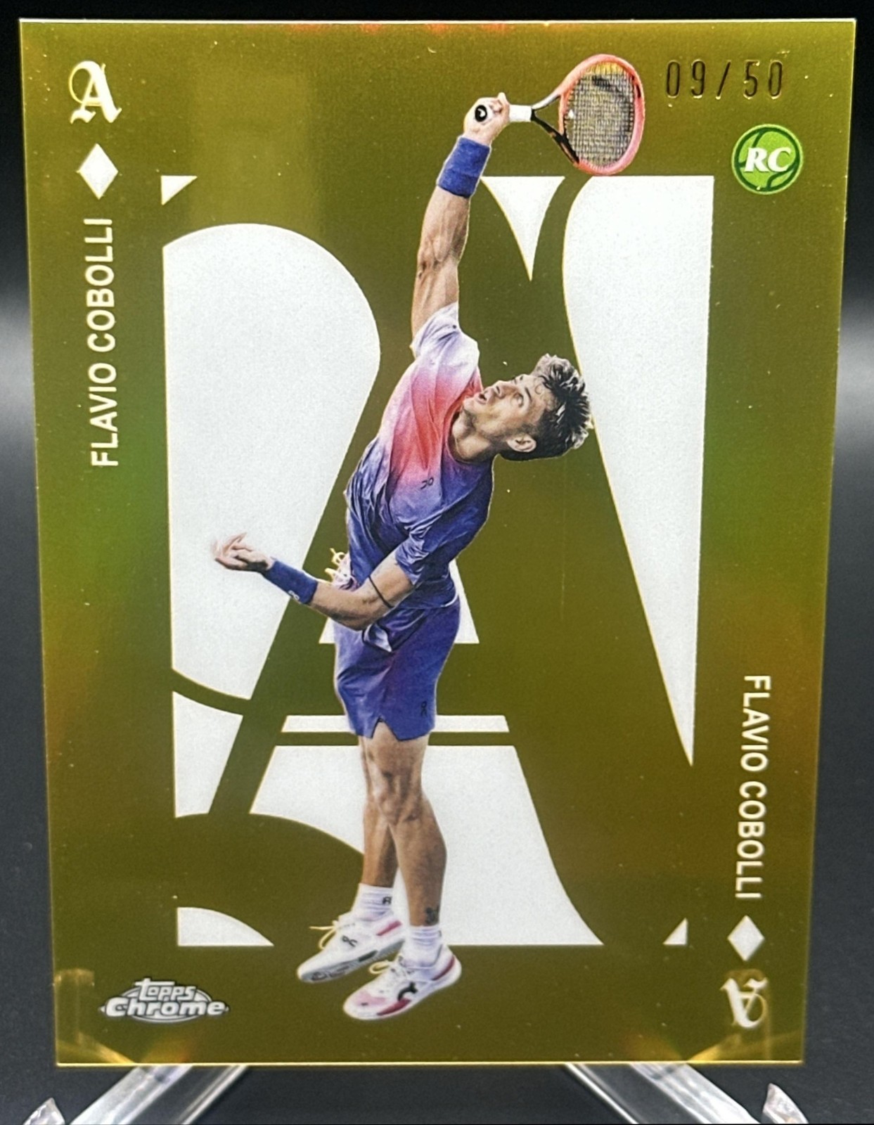 2025 Chrome All Aces Flavio Cobolli #ACE-27 Gold Refractor /50