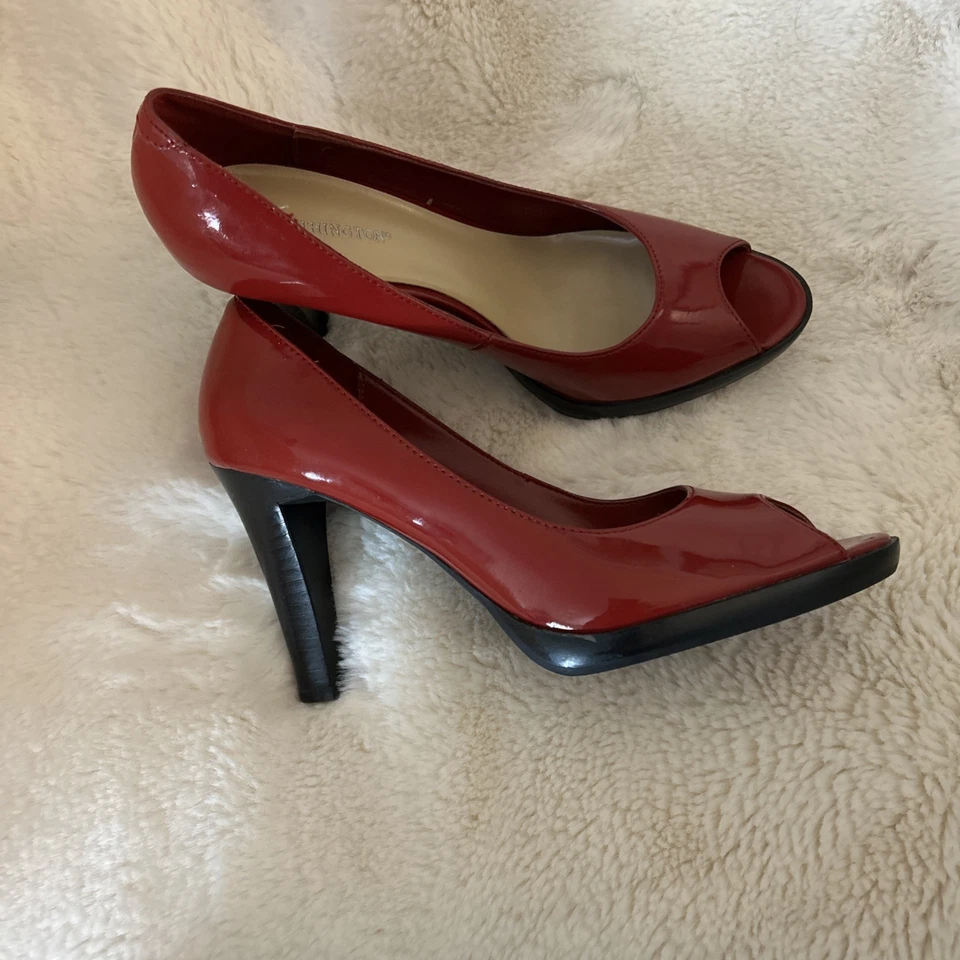 Tacones Worthington Peep Toe rojos talla 6 Foto 3 de 4