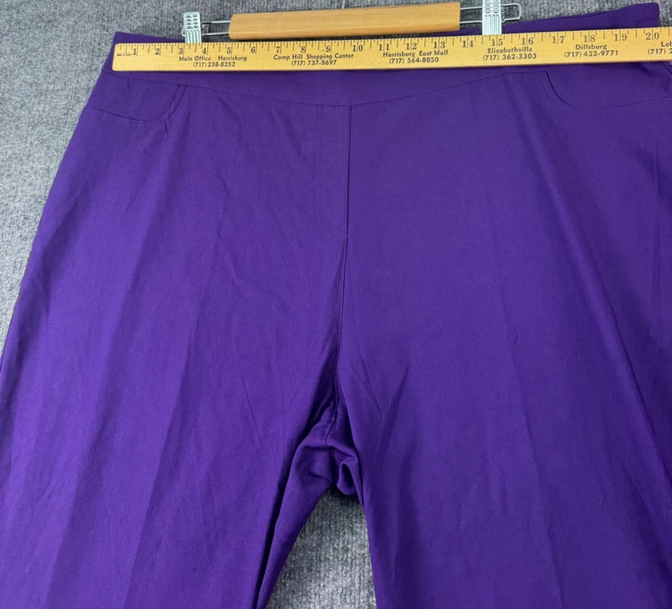 Pantalones elásticos púrpura Draper’s & Damon’s 2X para mujer mezcla de rayón Foto 4 de 4